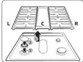 SAMSUNG NSG6DG8300SS - Burner grates and components - 1