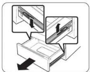 SAMSUNG NSE6DG8500SS - Removing and reinstalling the storage drawer - 1