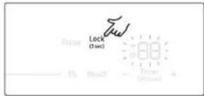 SAMSUNG NZ36C3060BK - Switching the child safety lock On/Off - 3
