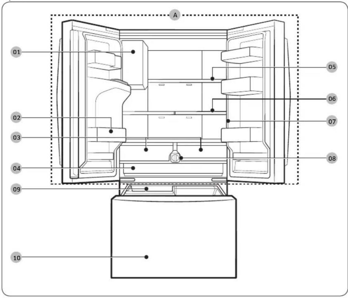 SAMSUNG RF27CG5400SS - Descripción breve del refrigerador - 1
