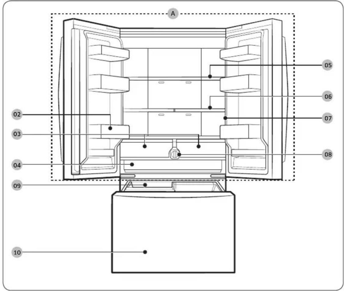 SAMSUNG RF27CG5400SS - Refrigerator at a glance - 2