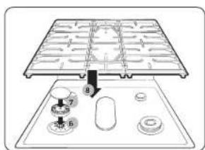 SAMSUNG NX60A6511BSS - Burner grates and components - 2