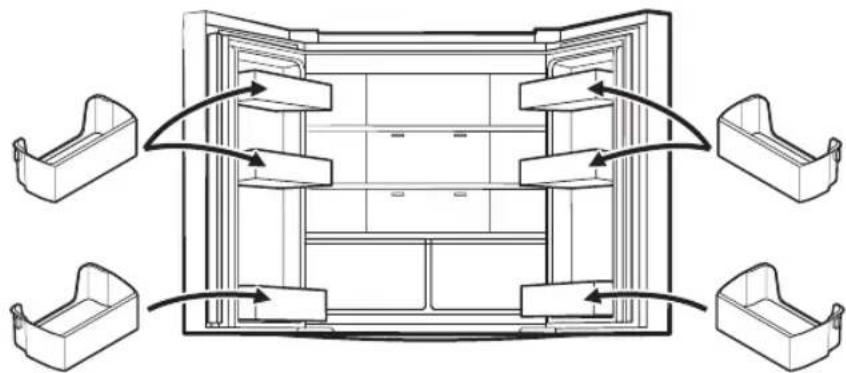 SAMSUNG RF18A5101BSS - Door bins - 1
