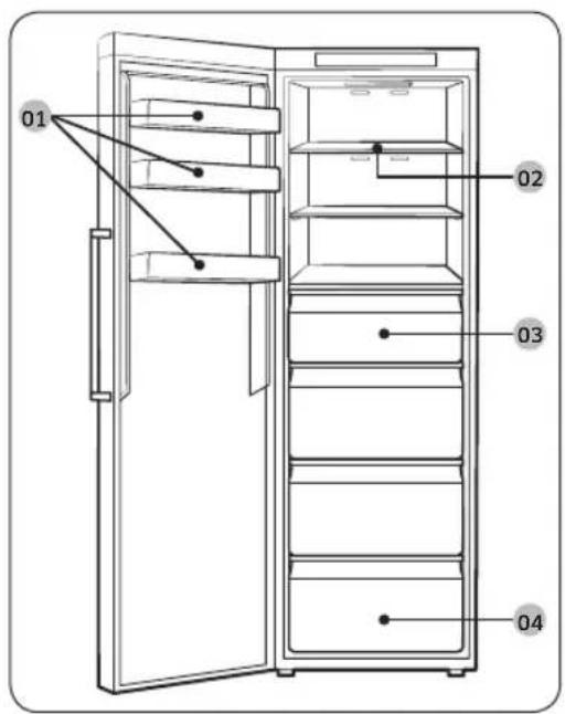SAMSUNG RZ11M7074SS - Refrigerator at a glance - 1