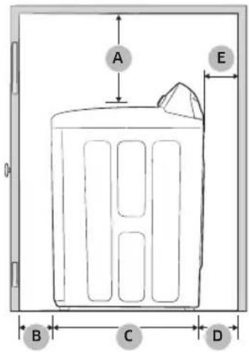 SAMSUNG WA40A3005WH - Alcove or closet installation - 2