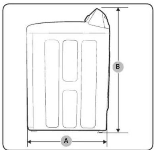 SAMSUNG WA40A3005WH - Alcove or closet installation - 4