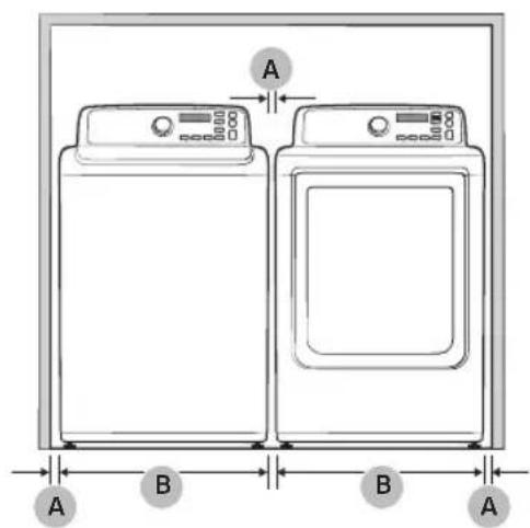 SAMSUNG WA40A3005WH - Encastrement dans une niche ou installation dans un placard - 1