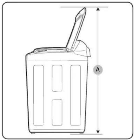 SAMSUNG WA40A3005WH - Alcove or closet installation - 5
