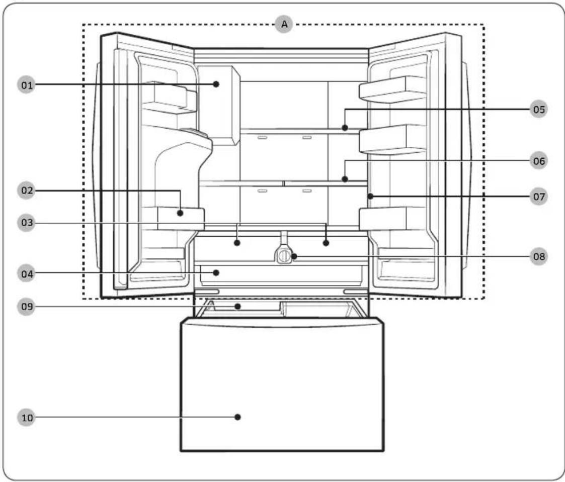 SAMSUNG RF27CG5900SS - Refrigerator at a glance - 1
