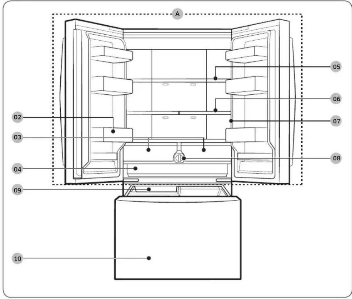 SAMSUNG RF27CG5900SS - Refrigerator at a glance - 2
