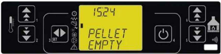 EDILKAMIN TANK 500 Kg - Pellet supply exhausted alarm. - 1