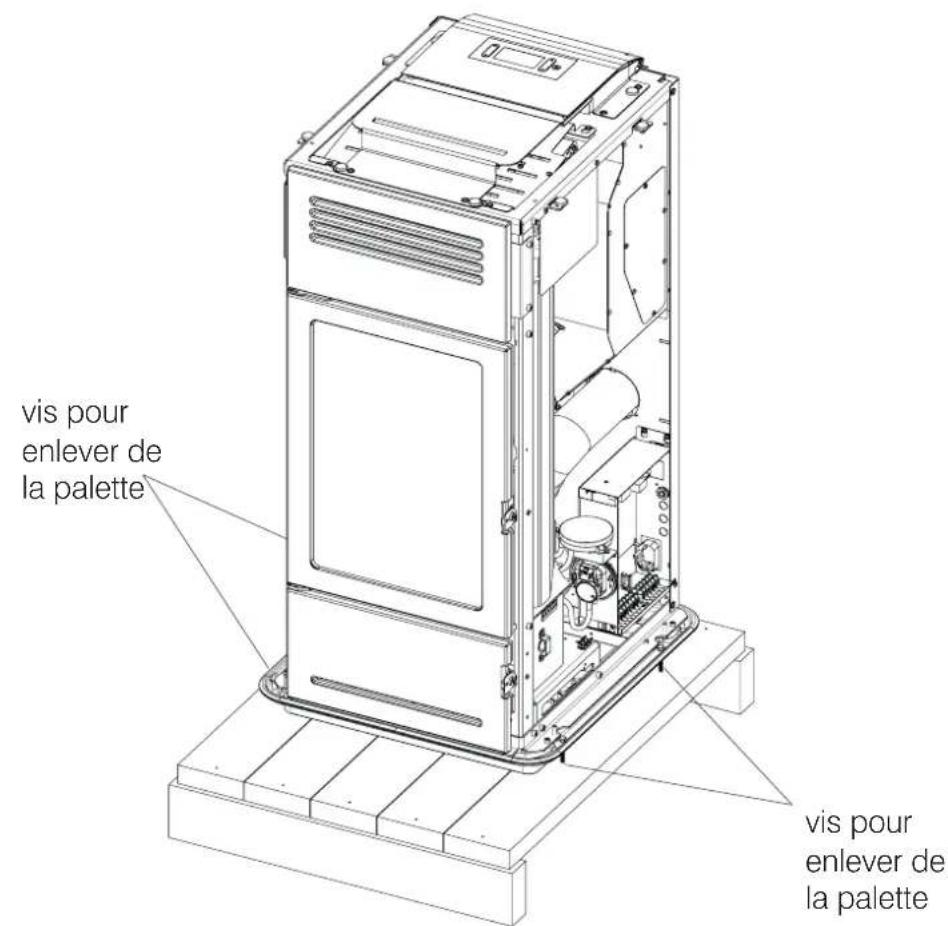 EDILKAMIN MILLA H 15 Up - POUR ENLEVER LE POÊLE DE LA PALETTE - 1