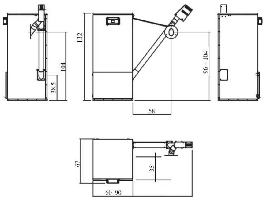 EDILKAMIN TANK 250 KG - N.B.: PRODUCTO QUE INSTALAR EN ESPACIO CUBIERTO O EN AMBIENTE SIN HUMEDAD PARA EVITAR ANOMALÍAS AL EQUIPO ELÉCTRICO Y A LA INTEGRIDAD DEL PELLET - 1