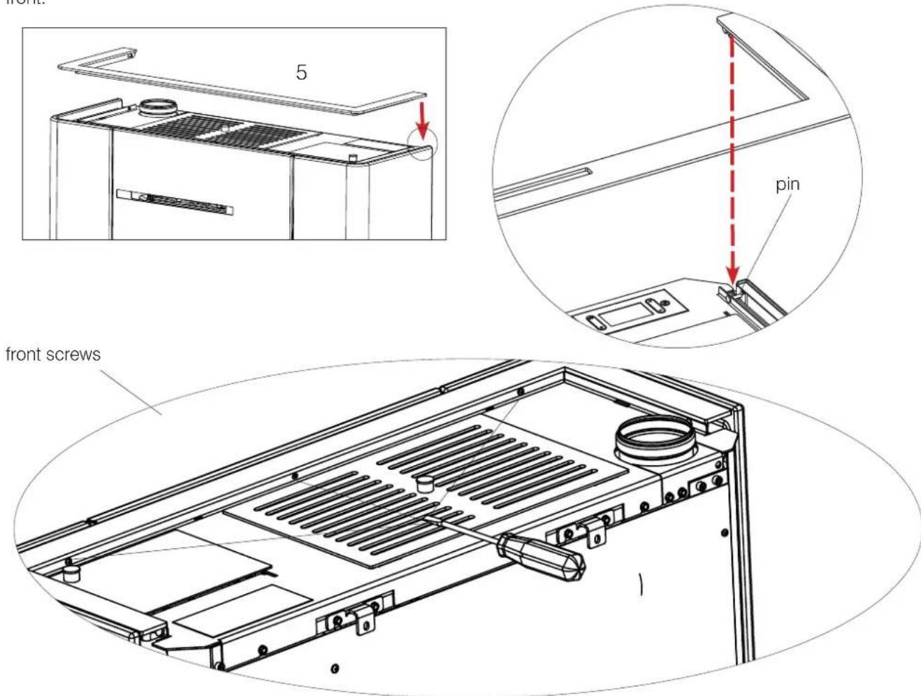 EDILKAMIN BLADE H 15 EVO - Assembling the side panel (1) - 8