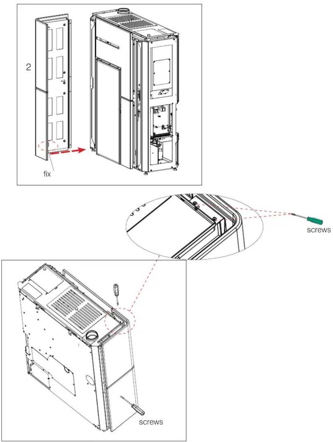 EDILKAMIN BLADE H 15 EVO - Mounting the aesthetic top edge - 9