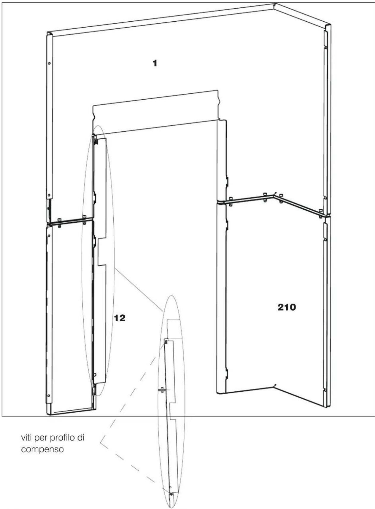 EDILKAMIN BLADE H 15 EVO - Fitting of the assembled left-hand side panel - 1