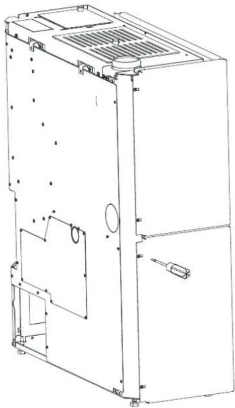 EDILKAMIN BLADE H 15 EVO - Fitting of the assembled left-hand side panel - 3