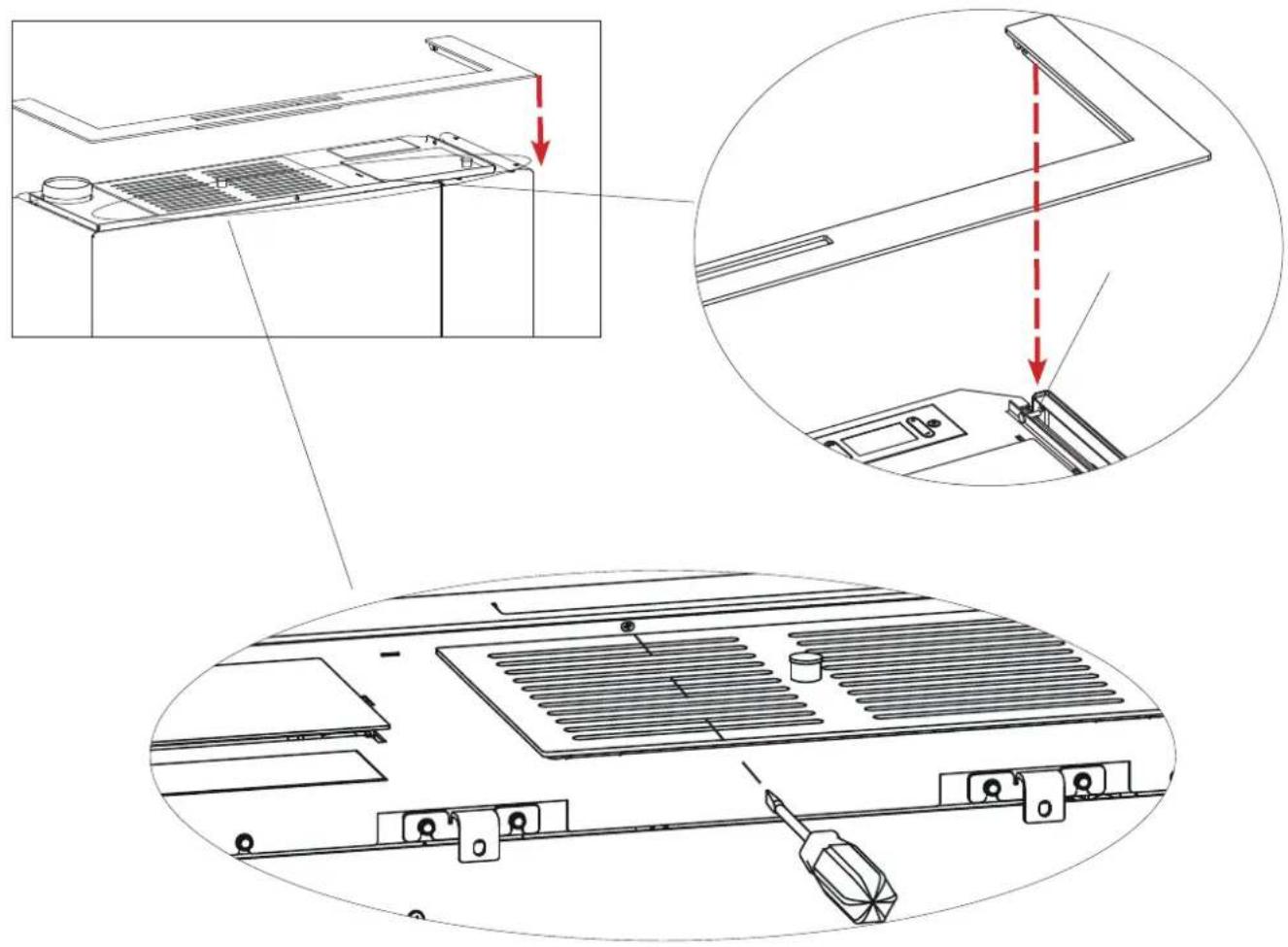 EDILKAMIN BLADE H 15 EVO - Mounting the aesthetic top edge - 1