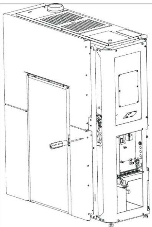 EDILKAMIN BLADE H 15 EVO - Fitting of the assembled left-hand side panel - 2