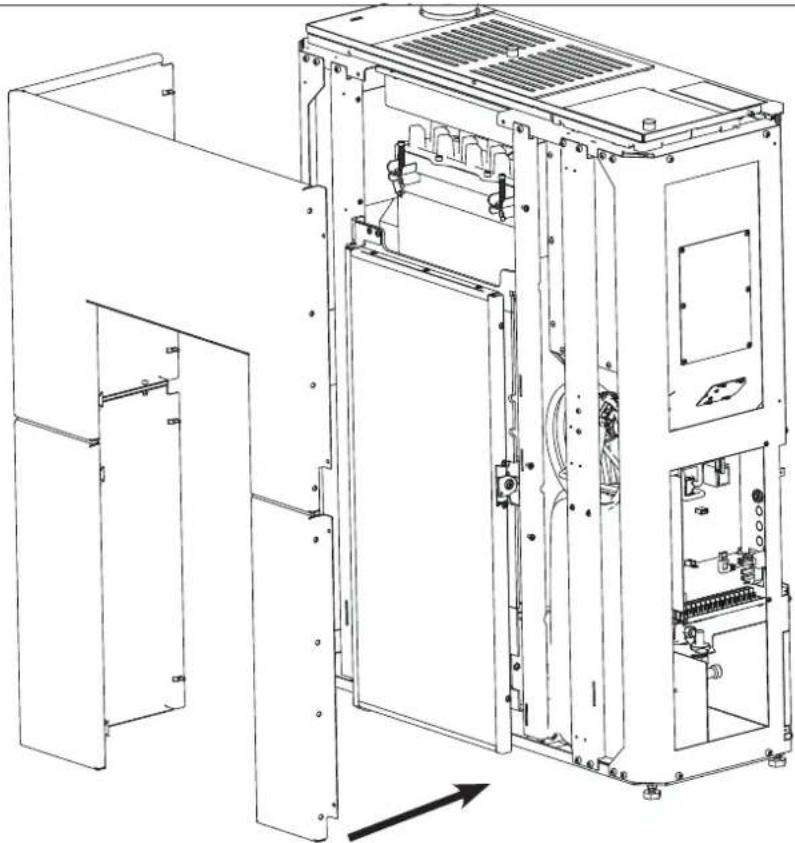 EDILKAMIN BLADE H 15 EVO - Fitting of the assembled left-hand side panel - 1