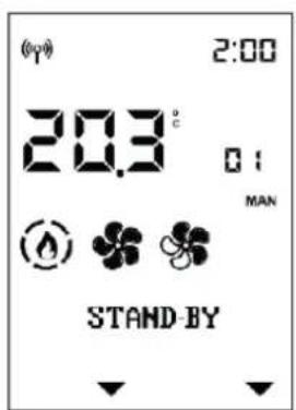(p) 2:00 20.3° 0 : MAN (▲) ◆ ◆ ◆ STAND BY