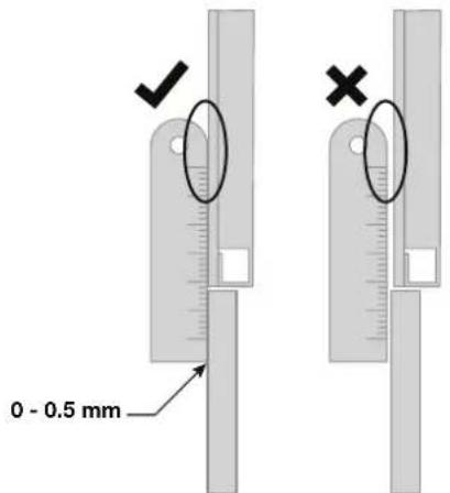 0 - 0.5 mm