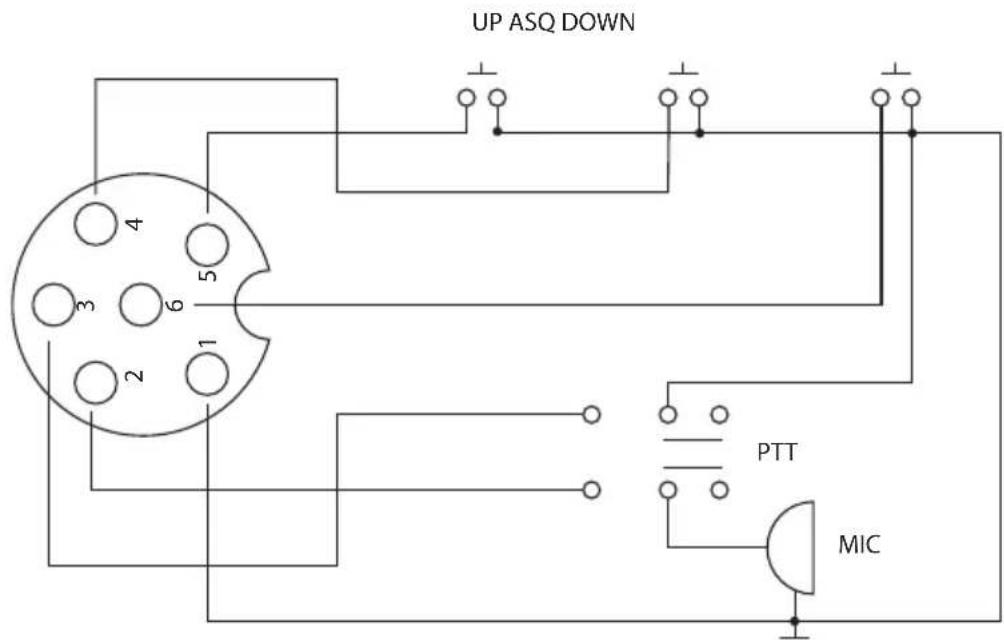 PNI Escort HP 8000L - MICROPHONE WIRING DIAGRAM - 1