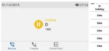 Snom D785 - Transfert d'appel avec annonce avec un seul appel au téléphone (B, 101) - 18