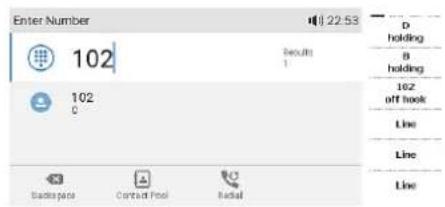 Snom D785 - Transfert d'appel avec annonce avec un seul appel au téléphone (B, 101) - 9