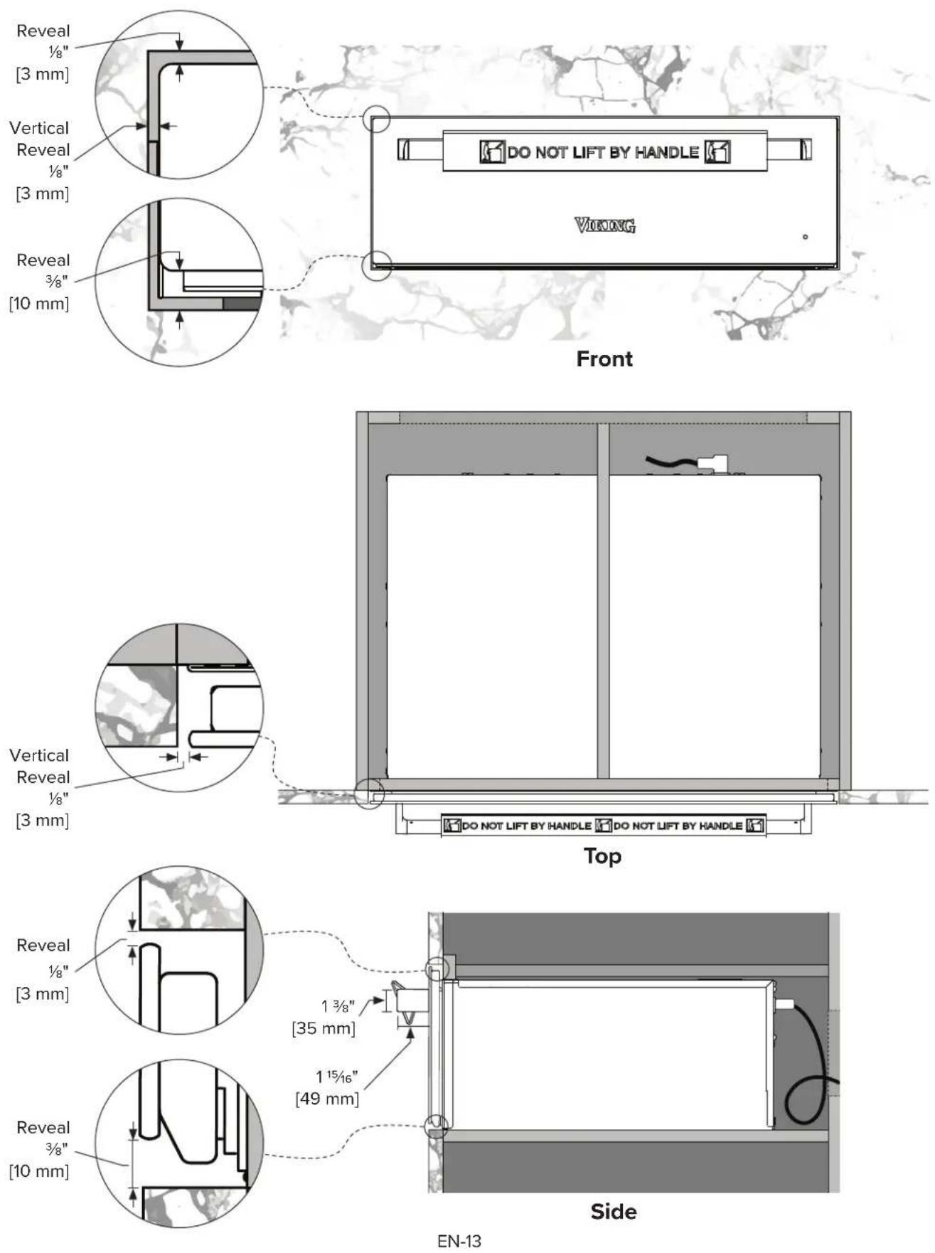 VIKING MVWDE6301 - Cabinetry Specifications - Standalone - 10