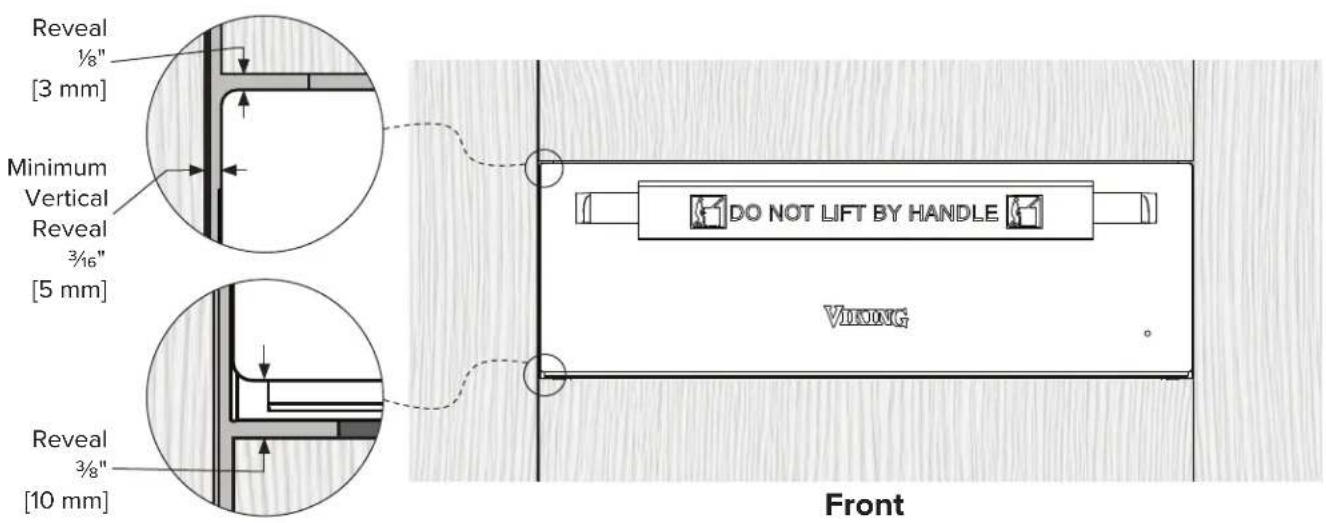 VIKING MVWDE6301 - Cabinetry Specifications - Standalone - 4