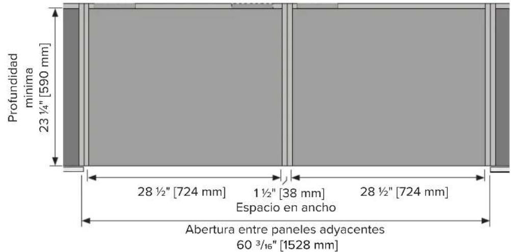 VIKING MVWDE6301 - Especificaciones de los armarios lado a lado - Horno de pared simple, horno de vapor y cajón calientaplatos - 1
