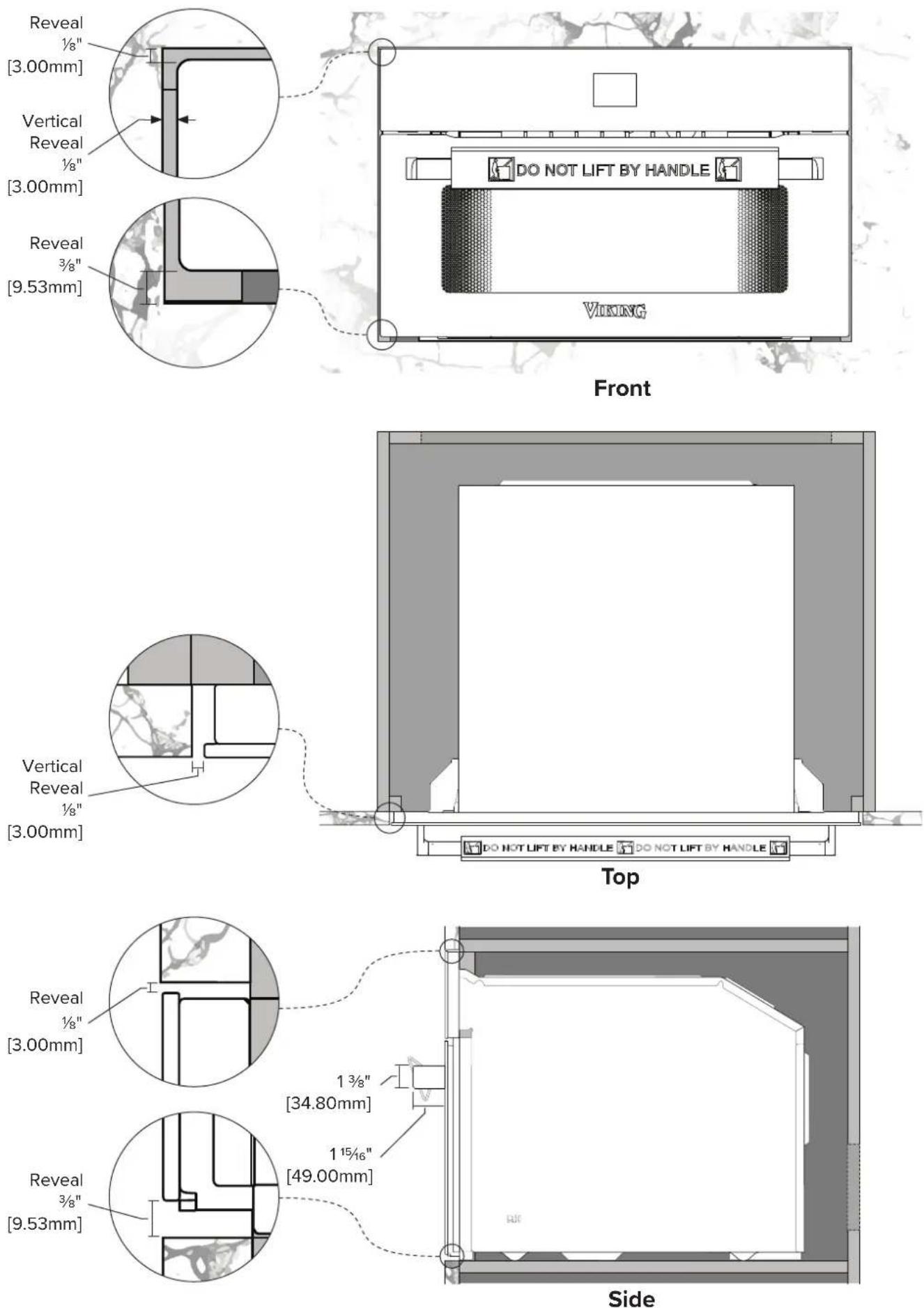 VIKING MVSOC6301 - Cabinetry Specifications - Standalone - 6