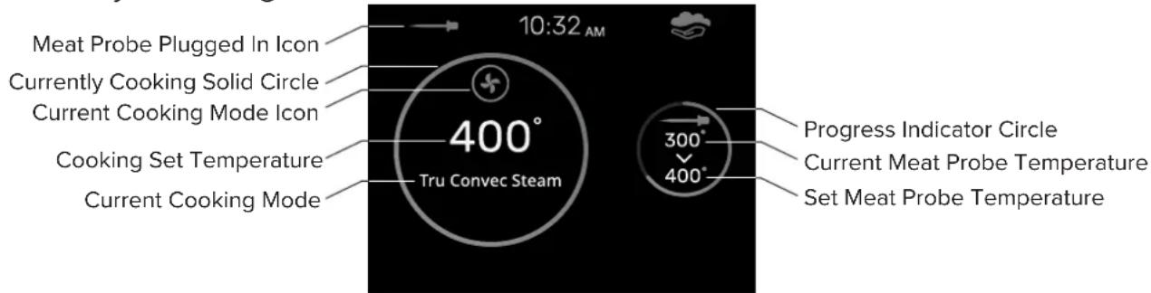 VIKING MVSOC6301 - Currently Cooking Screen with Meat Probe information - 1