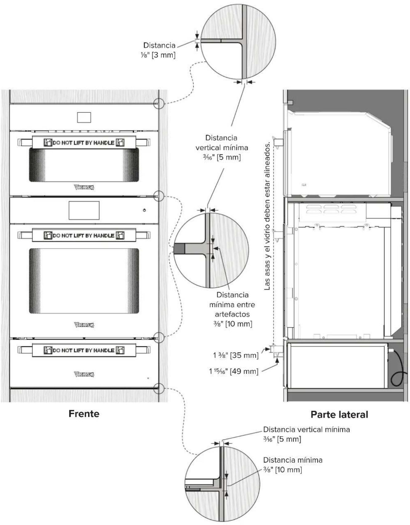 VIKING MVSOC6301 - Especificaciones de los armarios de 3 estantes - Horno de pared simple, horno de vapor y cajón calientaplato - 2