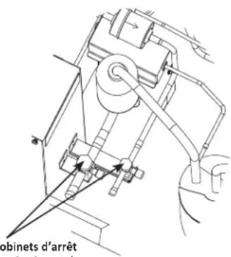 Manitowoc RFP0620A - Étape 7 Ouvrir les robinets avant de démarrer la machine à glaçons - 1