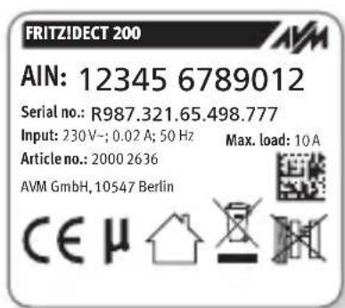 AVM FRITZ!DECT 200 - Onderdeel Afbeelding - 2