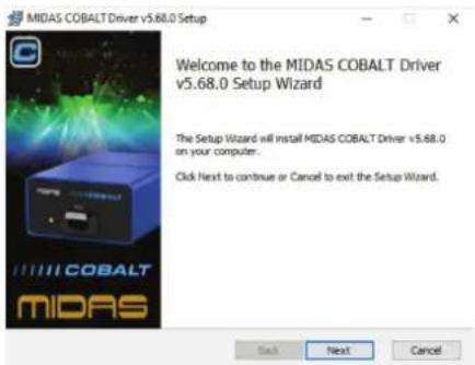 Midas Cobalt - Aby zainstalowac sterownik: - 1