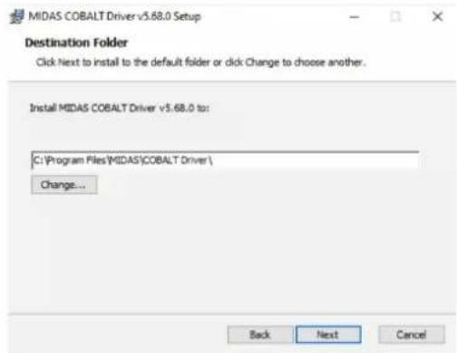Midas Cobalt - To install the driver: - 2