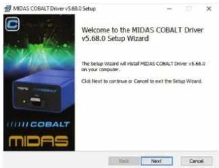 Midas Cobalt - Para instalar el controlador: - 1