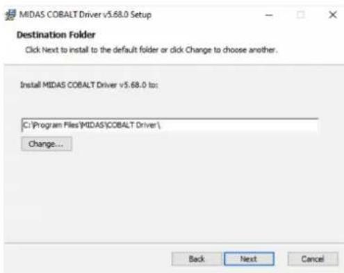 Midas Cobalt - Windows-drivrutinsinstallation - 1
