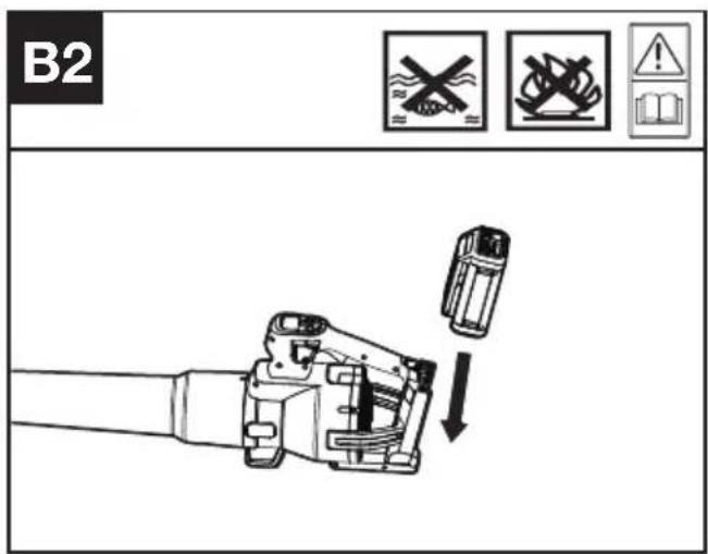 KRESS KC510.9 - Isæt/fjern batteriet (se fig. B2, B3) - 1
