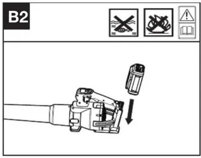 KRESS KC510.9 - Install /Remove the battery (See Fig. B2, B3) - 1