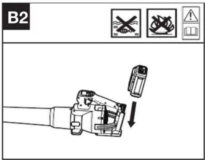 KRESS KC510.9 - Installeren/verwijderen van de accu (zie afb. B2, B3) - 1