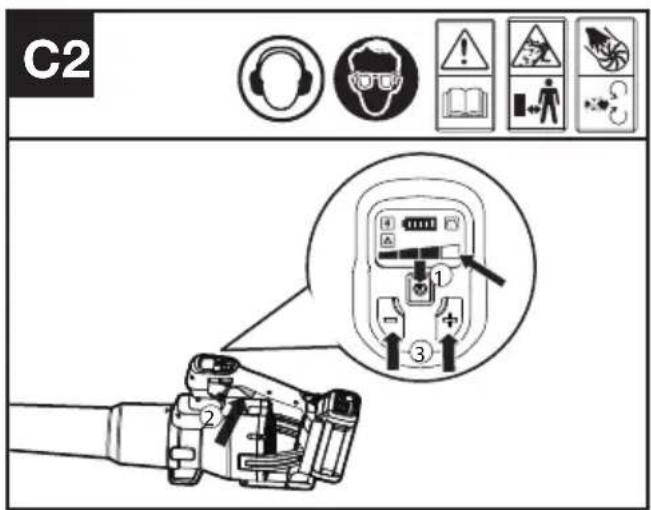 KRESS KC510.9 - Isæt/fjern batteriet (se fig. B2, B3) - 4