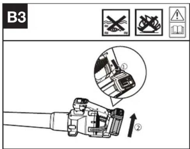 KRESS KC510.9 - Instalar / retirar la batería (véase la fig. B2, B3) - 2