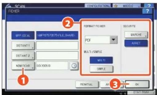 SCAN FICHER NPF LOCAL MVP70757875/LE.SHARE DISTANT 1 DISTANT 2 NOMROR BDC10053 FORMAT FICHER PDF MULTI/SIMPLE MULTI SIMPLE SECURITE MARCHE ARRET 1 3 ON RENTIAL... All SET TRAY.
