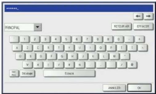 OKI ES9475 MFP - Saisissez le mot de passe (64 lettres au maximum) et appuyez sur la touche [OK]. - 1