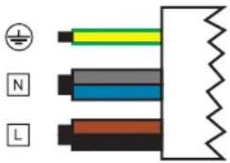 Pando E-395 - El cable eléctrico correspondiente a la toma a tierra debe ser 2 cm más largo que los otros dos. - 2