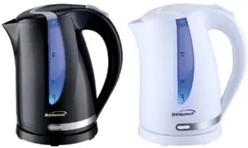 Brentwood KT-1616BK - HERVIDOR ELÉCTRICO BOUILLOIRE ÉLECTRIQUE - 1